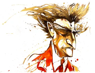 Edgard Varèse - Farbkarikatur